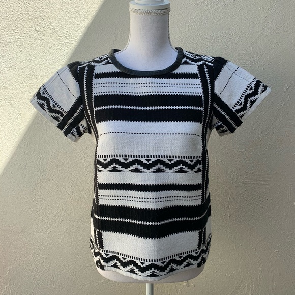 Madewell Tops - Madewell Stripe Woven Aztec Short Sleeve Top Madewell Tops - Madewell Stripe Woven Aztec Short Sleeve Top